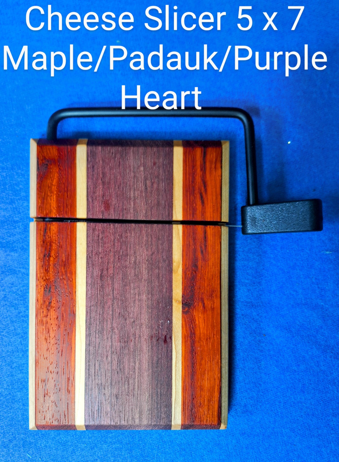Cheese Slicer Maple / Padauk / Purple Heart 5 x 7