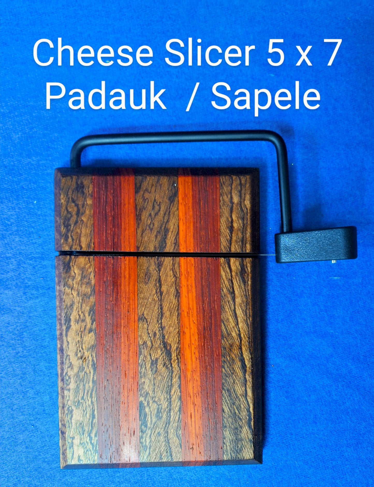 Cheese Slicer Padauk / Sapele / Purple Heart 5 x 7