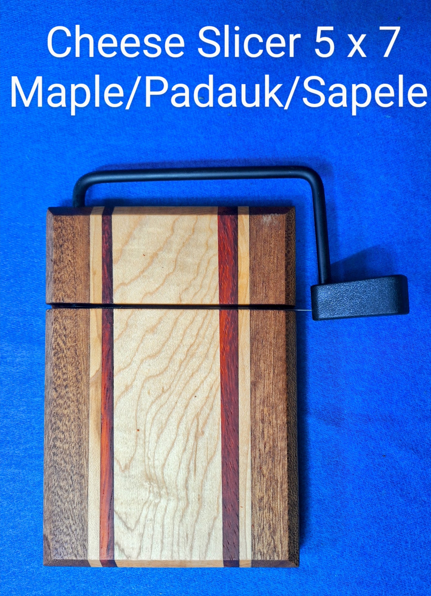 Cheese Slicer  Maple / Padauk / Sapele  5 x 7