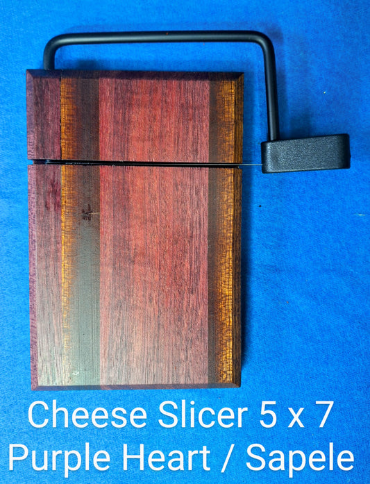 Cheese Slicer Purple Heart / Sapele  5 x 7