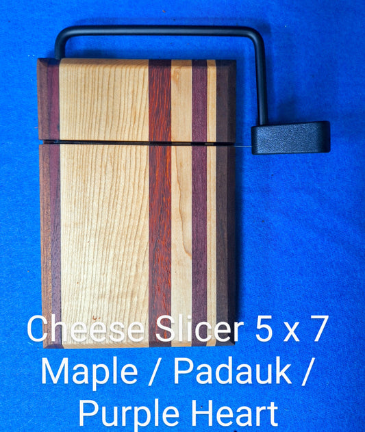 Cheese Slicer Maple/ Padauk / Purple Heart 5 x 7